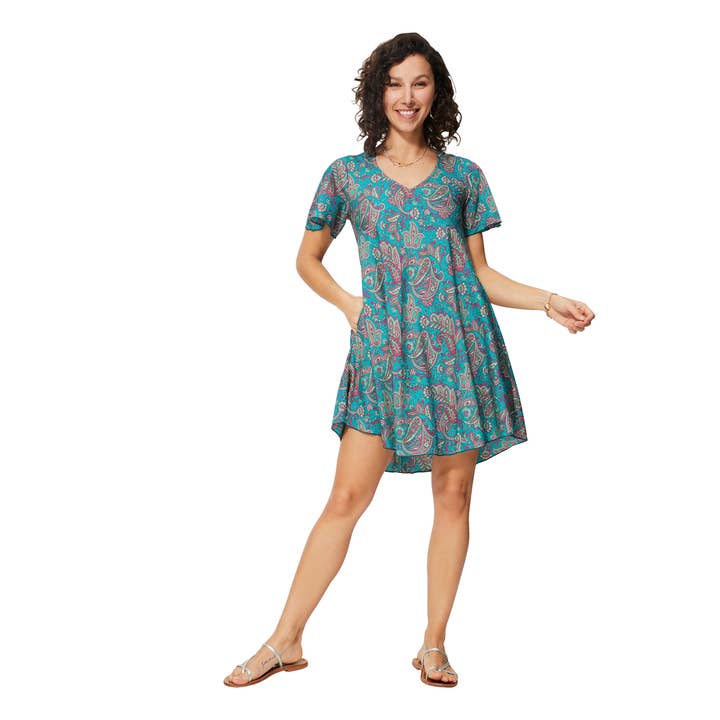 ROBE ÉTÉ COURTE MANCHES COURTES MBR0051N pour la vente par La Mano Boho