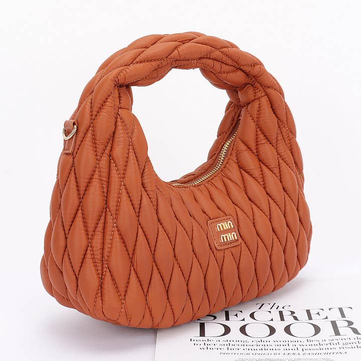 3AM BY H&D ACCESSORIES - Wholesale Clutch Bag - Women's - Quilted Faux Leather Hobo Bag