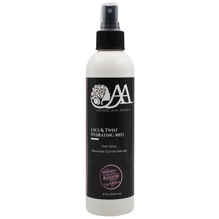 African Afro - Venta al por mayor Sprays para el pelo - Rocío hidratante Locs and Twist | Spray refrescante para rastas, trenzas y trenzas | (8 oz, paquete de 12)