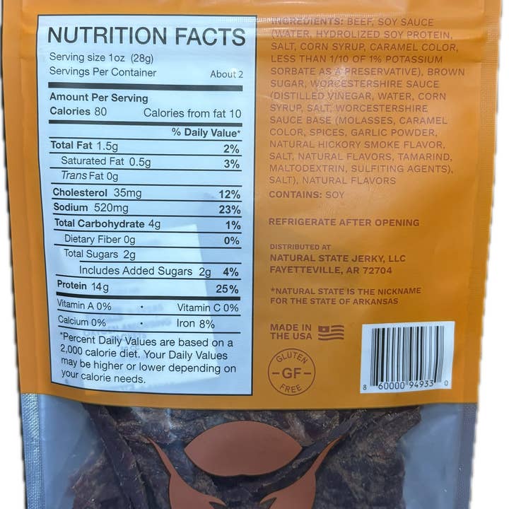 Natural State Jerky - Wholesale Jerky - Original Beef Jerky-Small 2.25 oz Bags