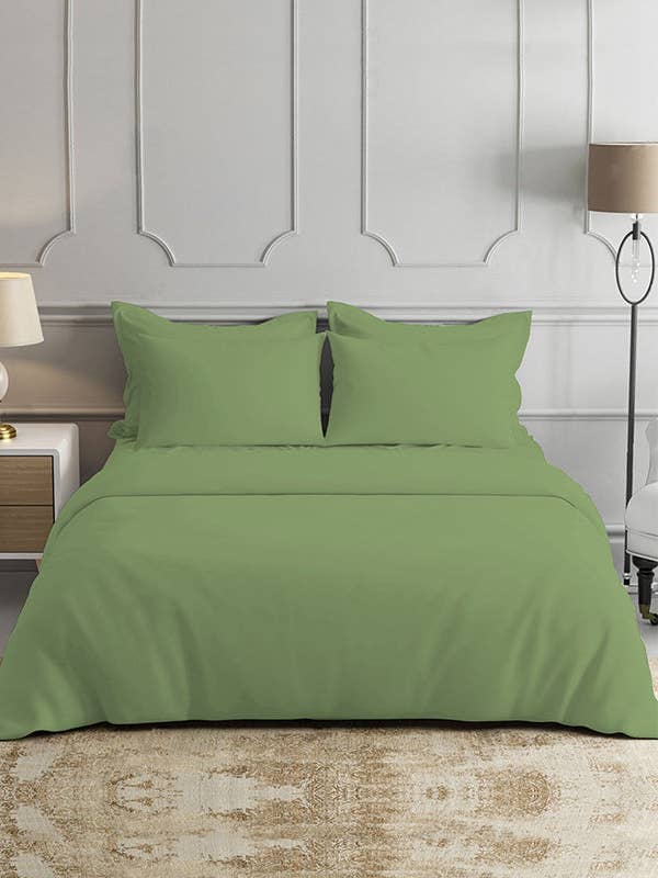 Sage Green Bed Sheets, Bamboo - Cool Bamboo King & Queen for wholesale by Okao Home Goods