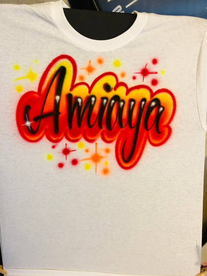 Galveston Airbrush - Vente T-shirt à imprimés – femme - T-shirt avec nom aérographe personnalisé4