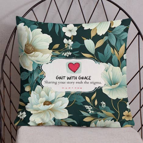 Botanisches Zierkissen für Blumenliebhaber für den Großhandel von Grit with Grace, LLC