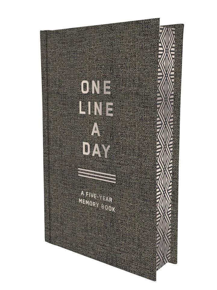 ONE LINE A DAY: A FIVE YEAR MEMORY BOOK (CHARCOAL CANVAS) for wholesale by Bookspeed