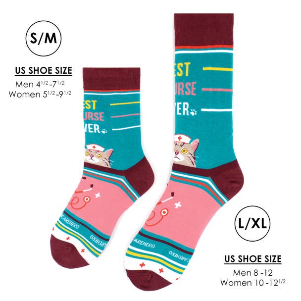 Selini New York - Vente Chaussettes – unisexe - Héros des soins de santé - Best Nurse - Chaussettes Ultra Premium3
