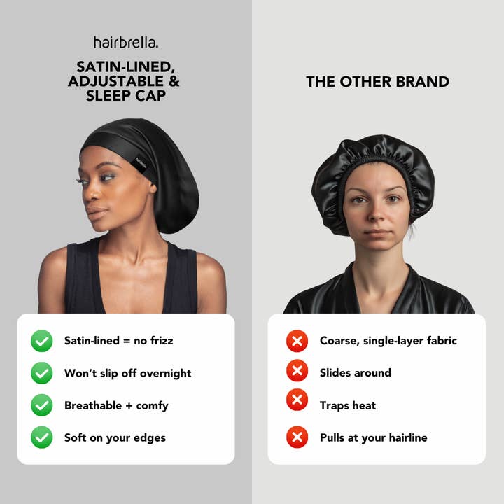 Hairbrella - Wholesale Sleep Cap / Bonnet - Women's - Hairbrella Satin-Lined Sleep Cap3