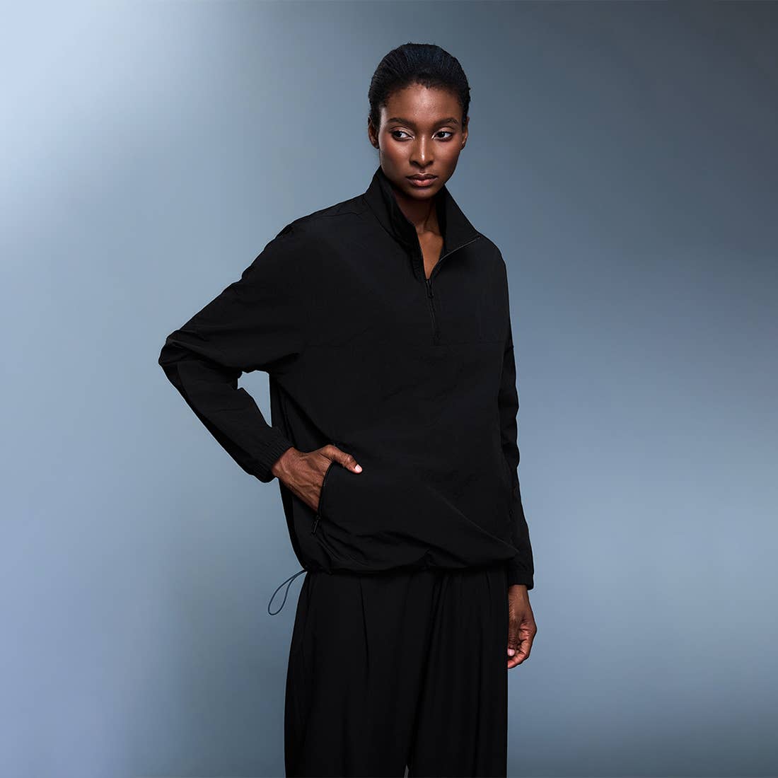 Sodalemon - Wholesale Athletic Jacket - Women's - Women Stand Collar Half Zip Workout Long Sleeve Jacket5