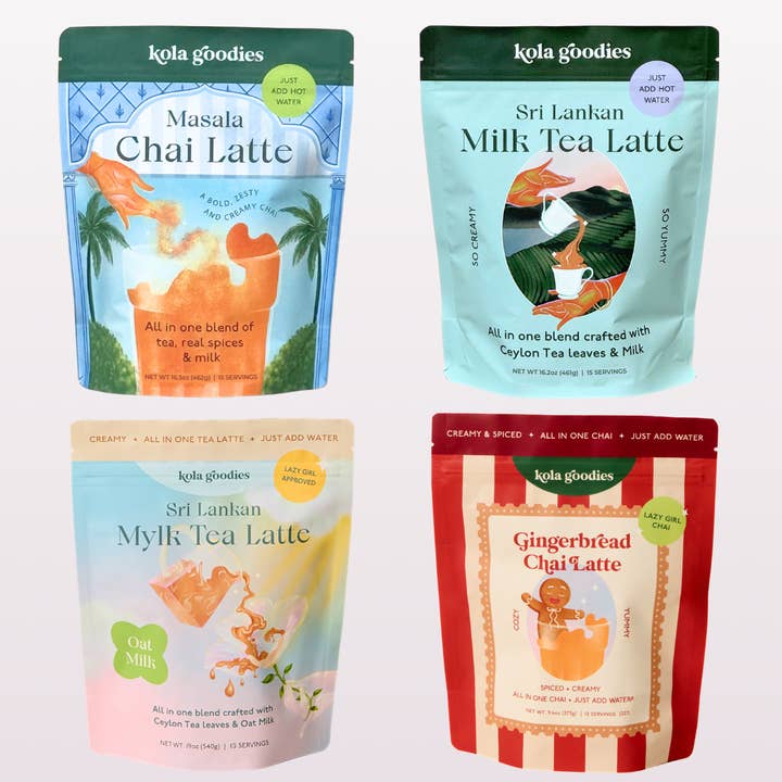Gimme all the Lattes Bundle for wholesale by Lazy Girl Chai | Kola Goodies