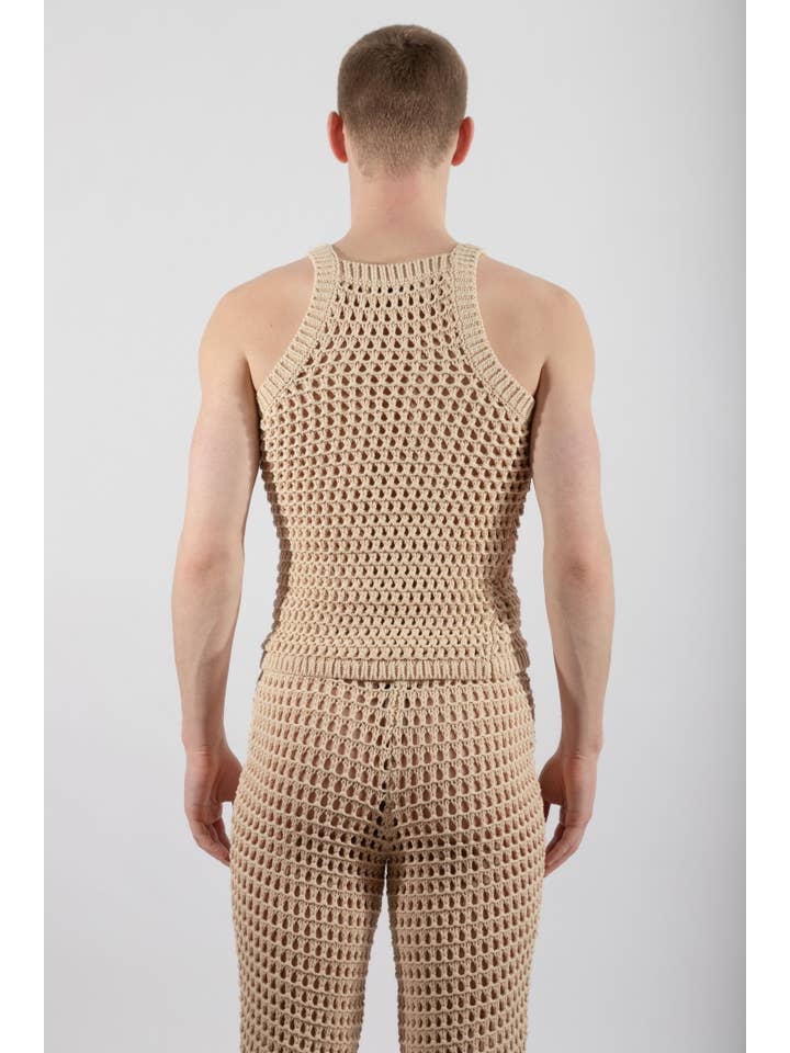 Beige Pointelle Loop Top for wholesale on Faire3