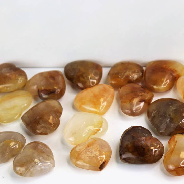 Litet hjärta av Golden Healer kvarts kristall för wholesale av Distinction Crystals