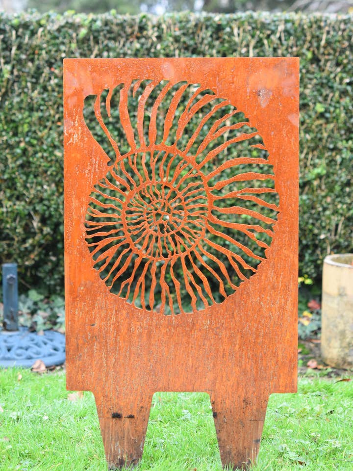 Ammonite Fossil Garden Ornament for wholesale by Savage Works