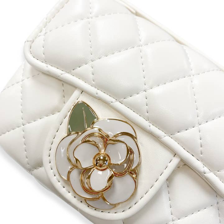 Doe a Dear - Wholesale Crossbody Bag - Kids - B1384 Floral Decor Quilted Purse (4 Colors)10