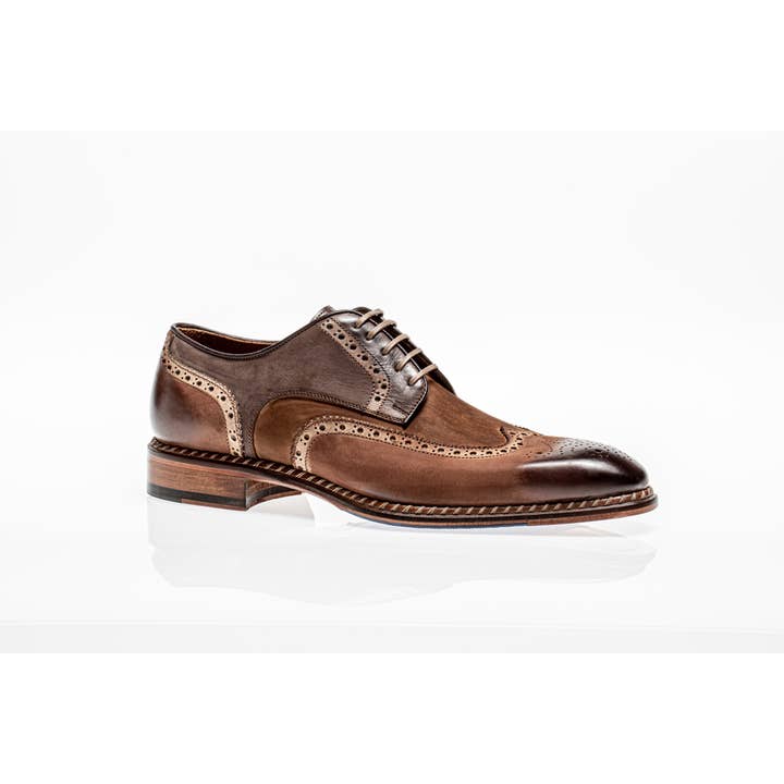 VELOCE MARRONE CUOIO FAGGIO WINGTIP for wholesale by JOSE REAL