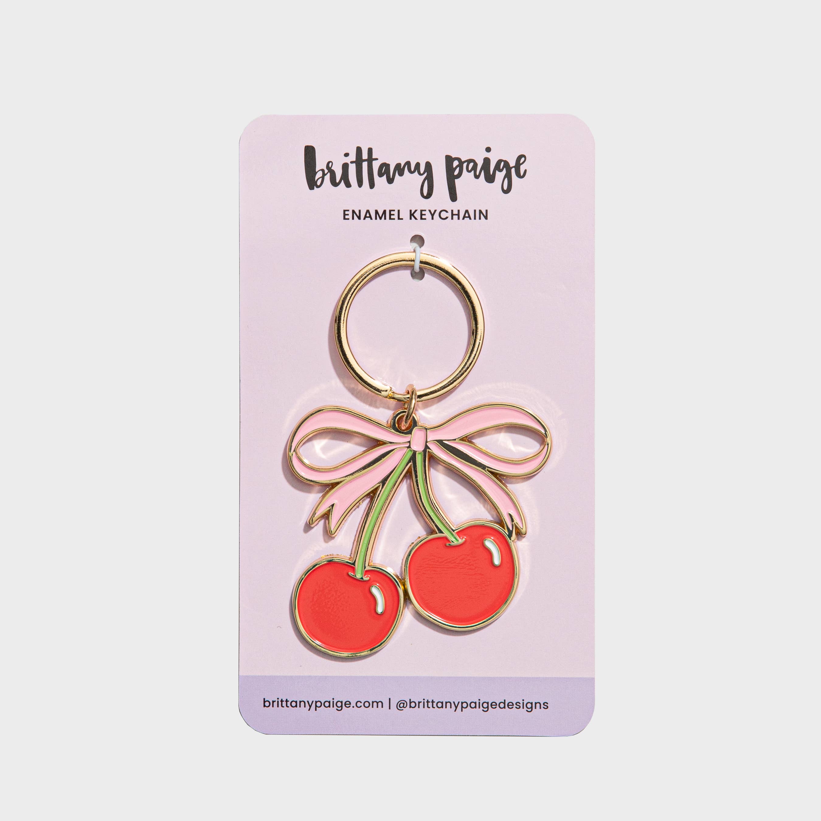 Brittany Paige - Wholesale Keychain - Women's - Cherries Enamel Keychain Bag Charm1