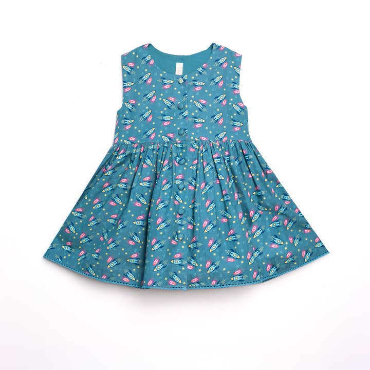 Sleeveless Button Down Dress | Rockets for wholesale by Princess and Papa