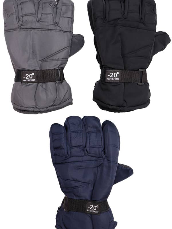 Guantes de esquí impermeables y resistentes con forro polar de color liso para venta al por mayor de Cap Zone