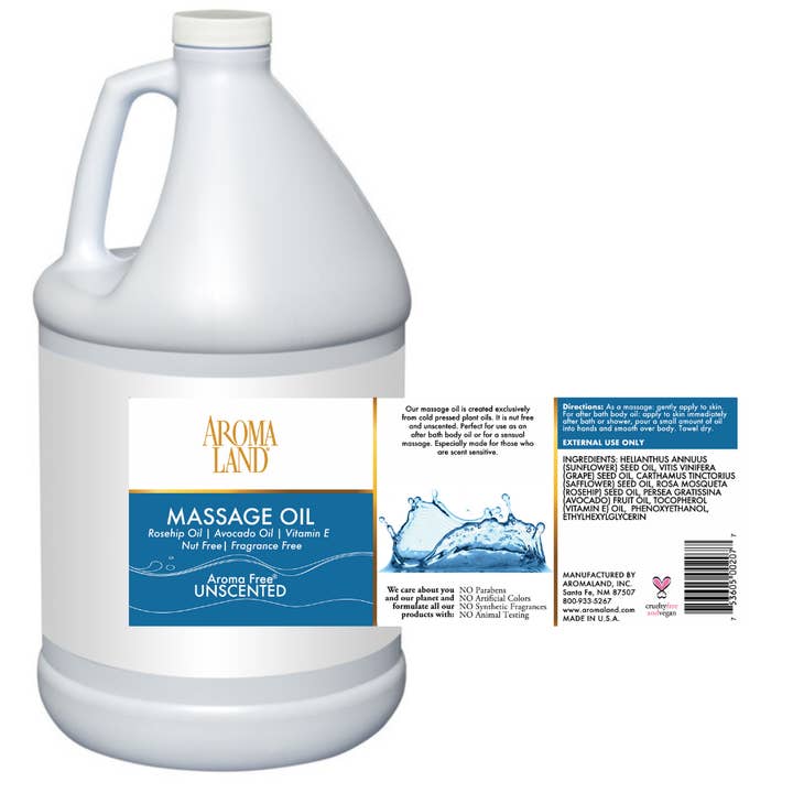Massage & Body Oil - Aroma Free (unscented) 1 Gallon for wholesale by AROMALAND INC.