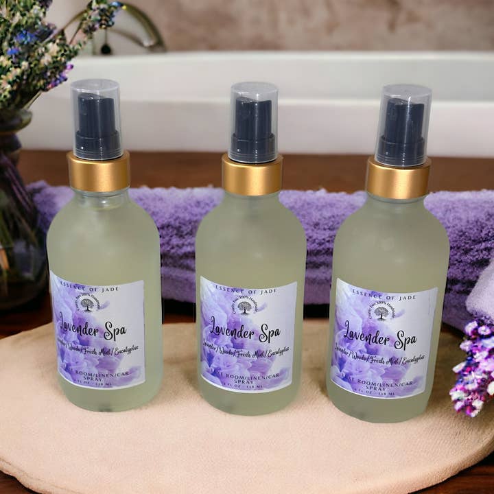 Lavender Spa Luxe Zimmer/Bettwäsche/Autospray für den Großhandel von Essence of Jade