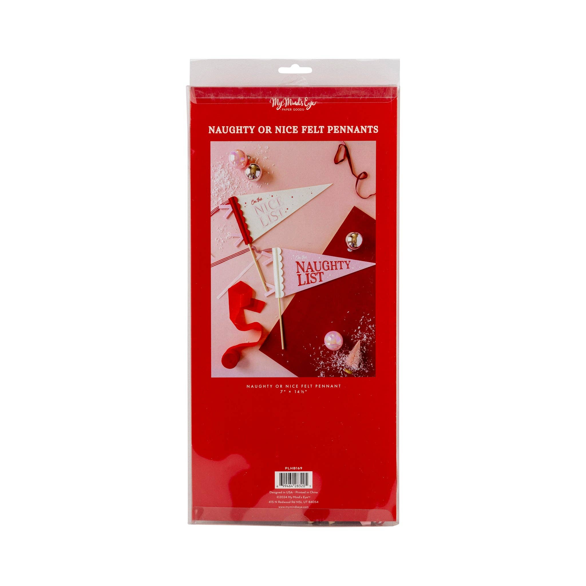 My Mind’s Eye - Wholesale Party Sign/Banner - PLHB169 - Naughty Nice Felt Pennant Banners4