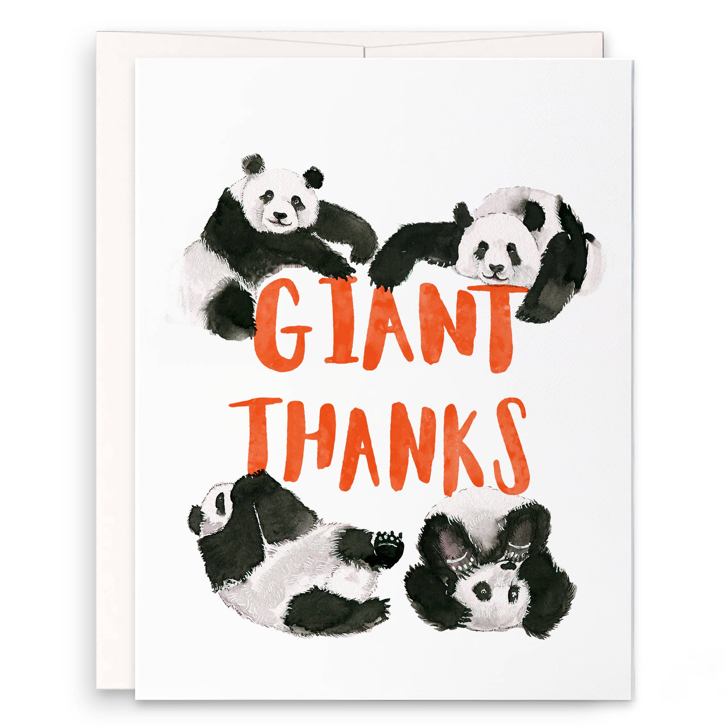 Liyana Studio – wholesale Tackkort – Giant Panda Tack - Roligt Tack Kort0