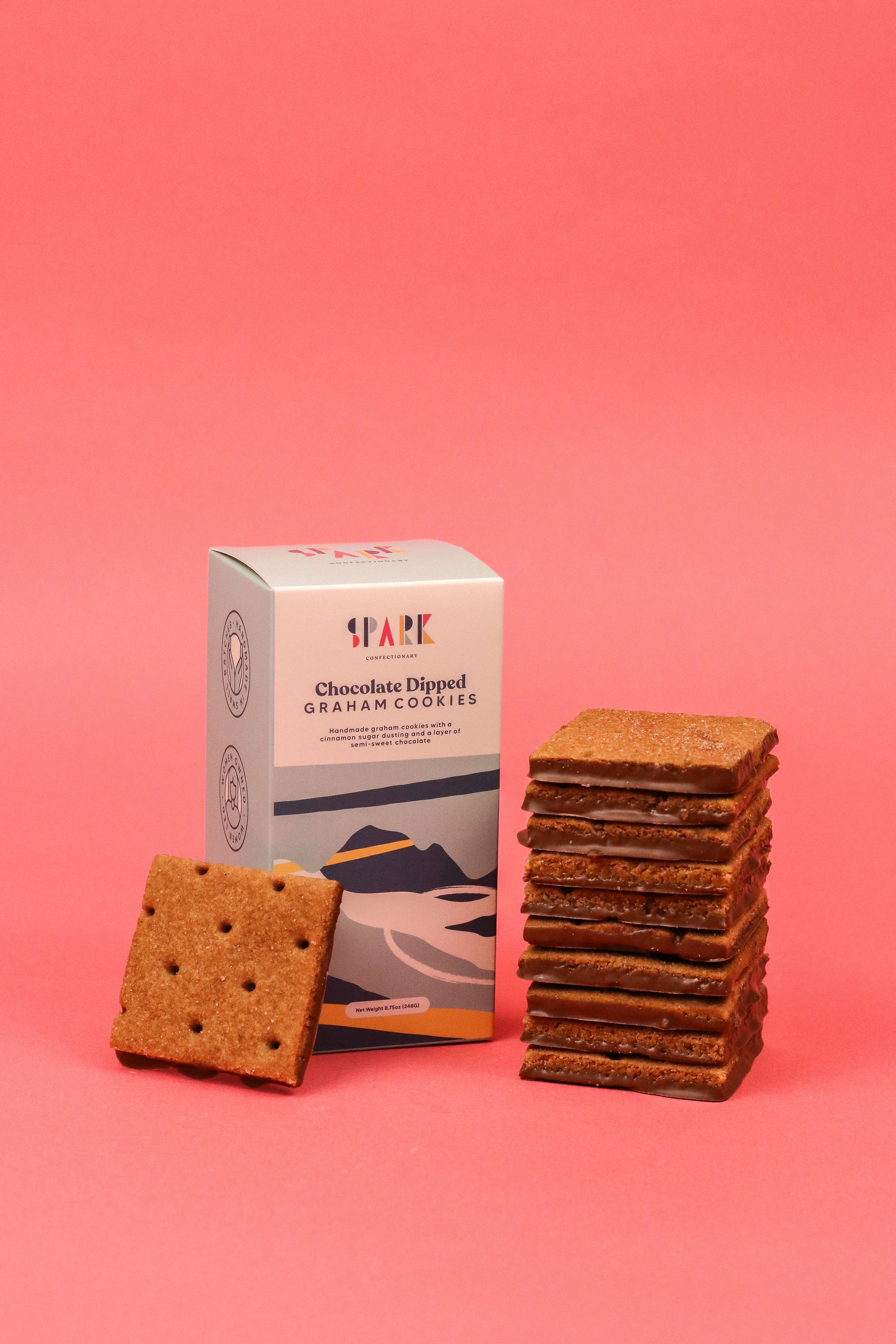 Spark Confectionary - Wholesale Cookie - Chocolate Dipped Graham Cookies