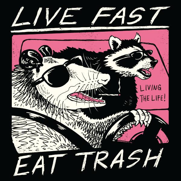 'Live Fast, Eat Trash' Shirt for wholesale by Wicked Clothes