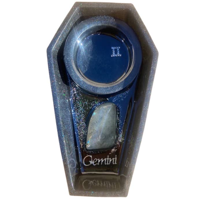 Porta incenso e portacandele Zodiac Coffin - Gemelli per la vendita all'ingrosso da parte di Seriously Perfect Finds, LLC