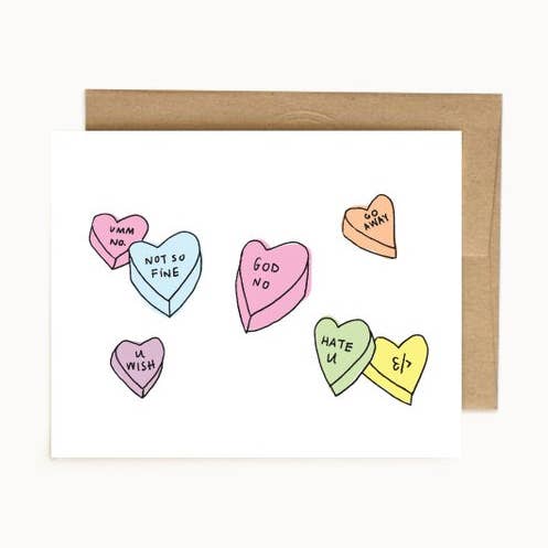 Ew Süßigkeiten Hearts Karte für den Großhandel von Hello Doodle