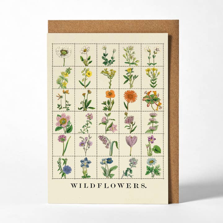 Greetings Card - Wildflowers for wholesale by Roomytown