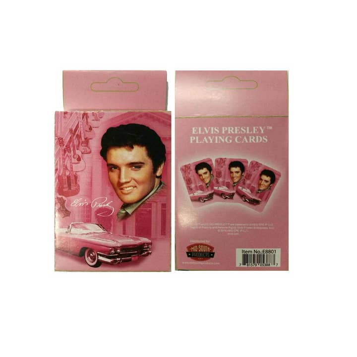 MID-SOUTH PRODUCTS - Wholesale Card Game - Elvis Playing Cards - Pink Guitars