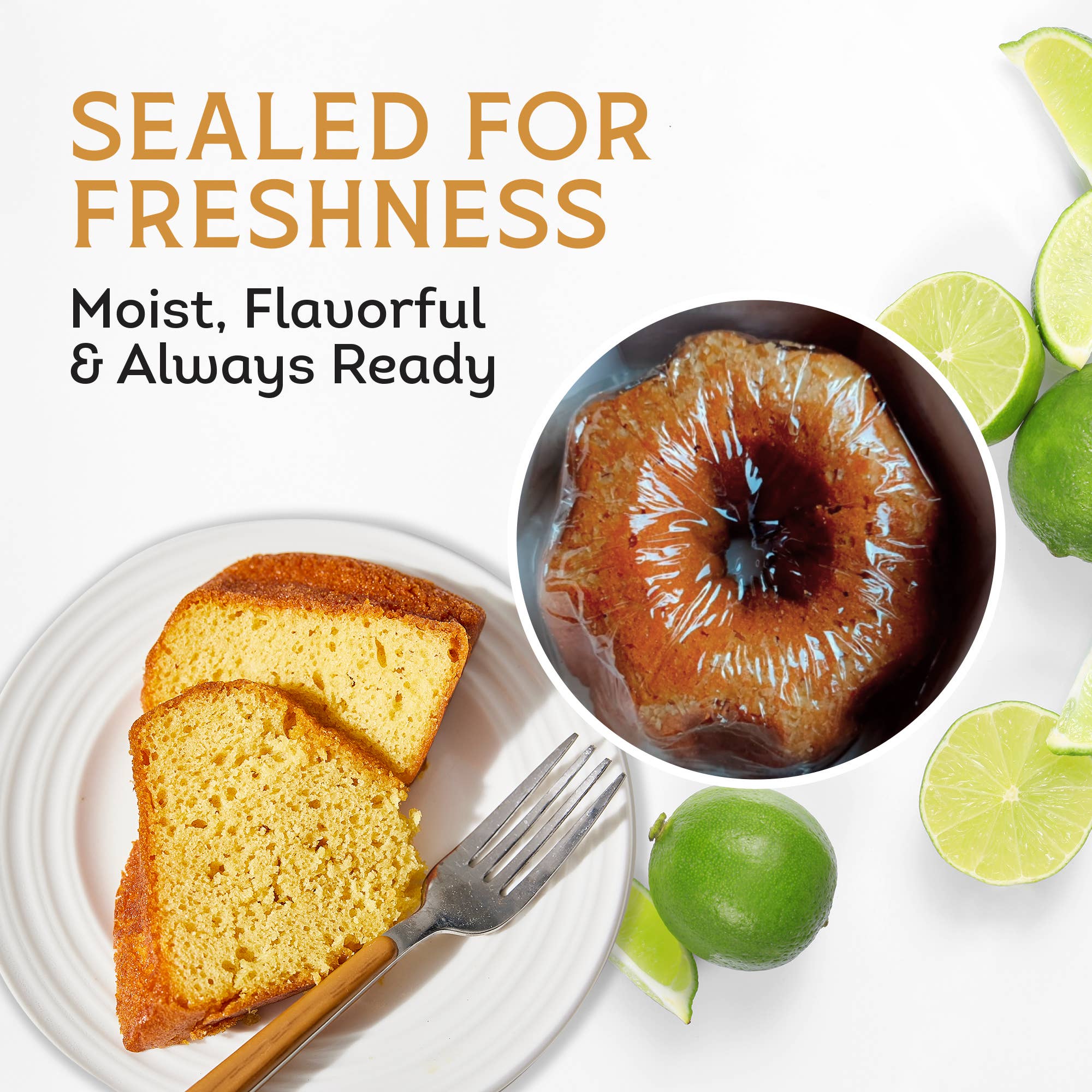 Tortuga Spirit Cake Company - Wholesale Cake - Key Lime Rum Cake-4oz4