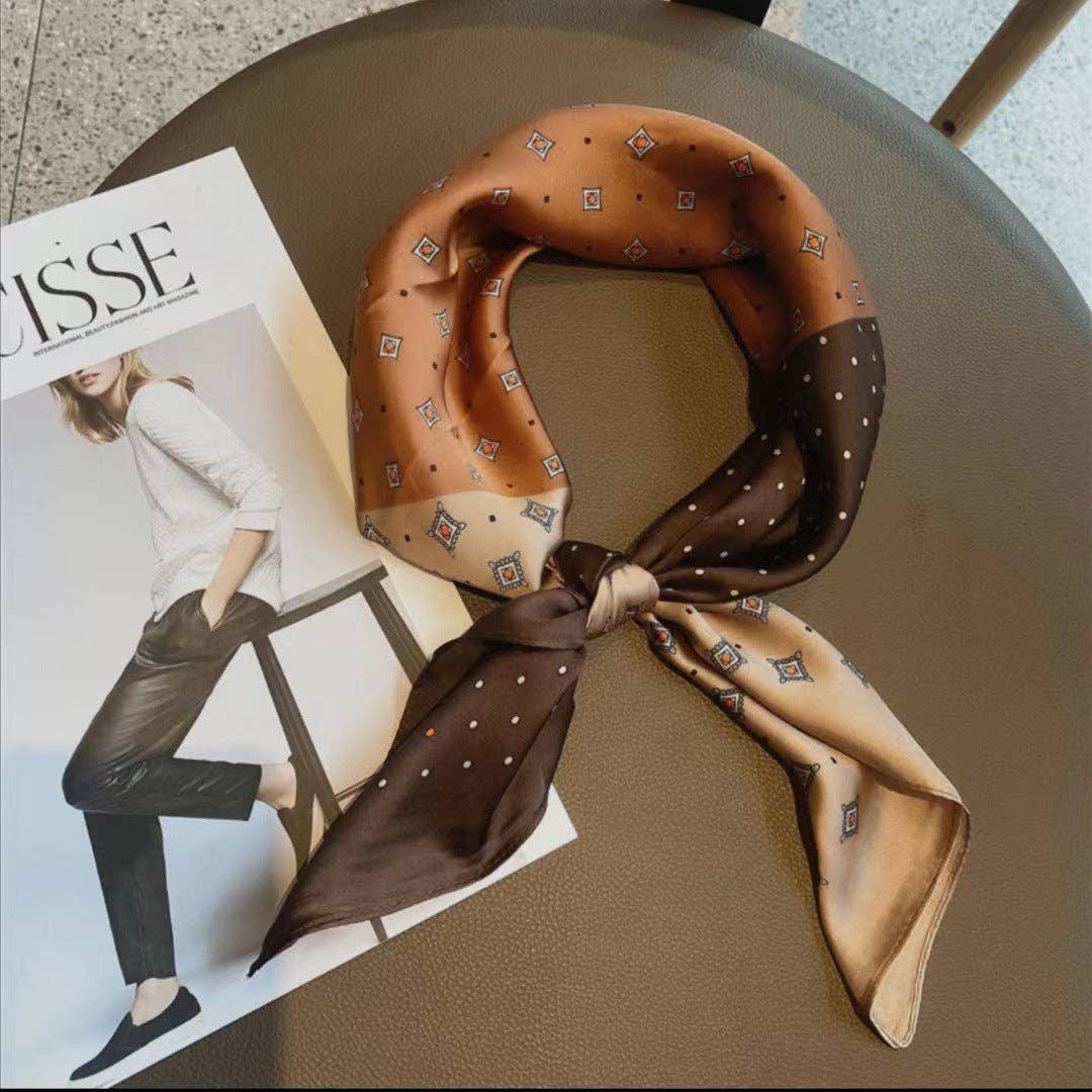 Marayn - Wholesale Scarf – Women's - Retro Chic 70cm Silk Scarf for Timeless Style10