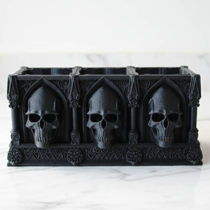 Gothic Skull Desk Organizer – Decorative Pencil Holder for wholesale by Eterna Wonder