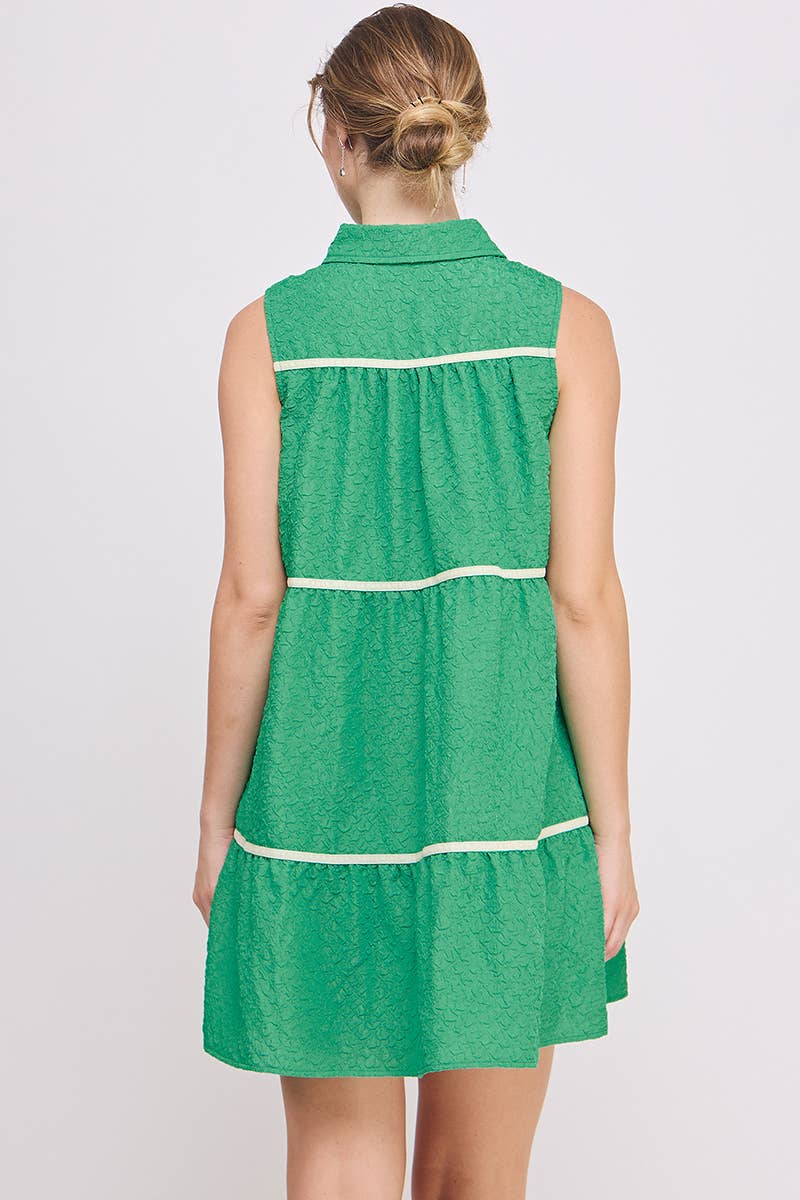 AIBLEE - Venta al por mayor Vestido - Mujer - Vestido mini de vuelo abotonado - Sin mangas14