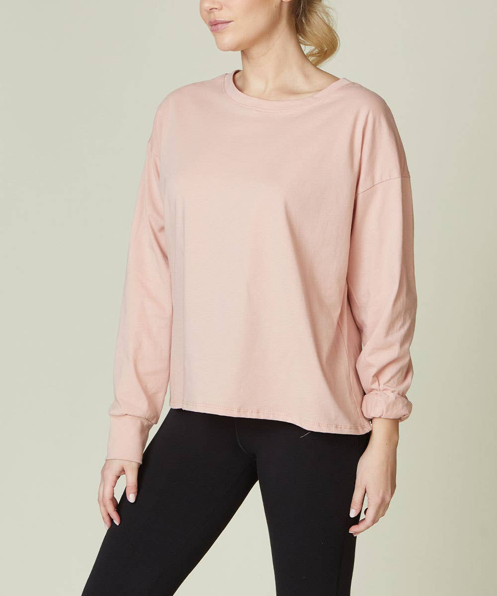 LILLA BOMULDSJERSEY OVERSIZE LANG SLV T-SHIRT for engroshandel på Faire2
