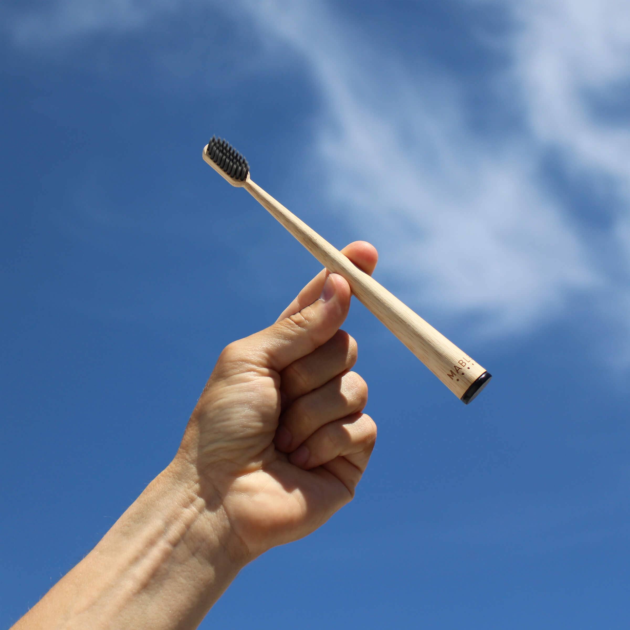 MABLE - Wholesale Toothbrush - Bamboo Toothbrush, by MABLE - Two Pack - Charcoal Bristles2