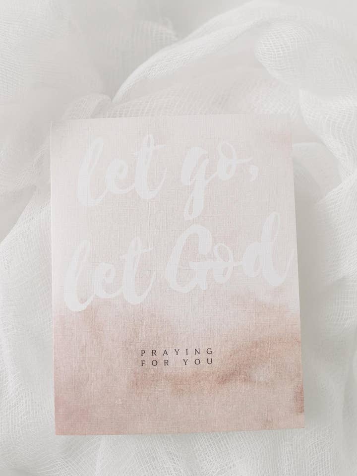 Christliche Gebetskarte | "Lass los, lass Gott" für den Großhandel von TheGoodStop