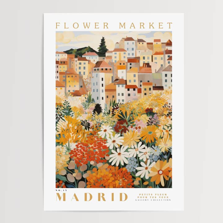 Cartaz do Mercado das Flores de Madrid por atacado de Enchanted Sights