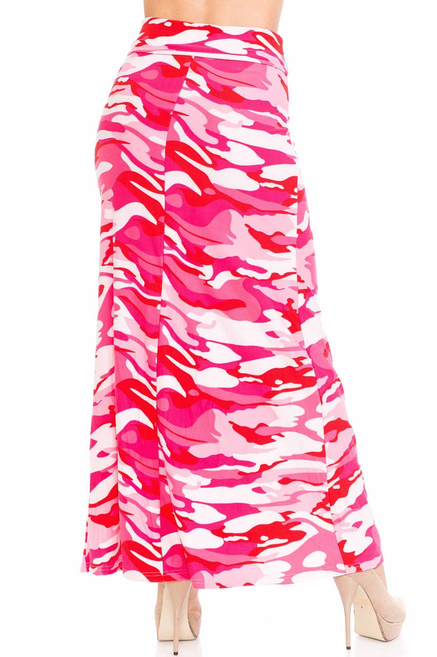 USA Fashion - Venta al por mayor Falda - Mujer - Falda larga de camuflaje suave como la mantequilla, 5 colores5