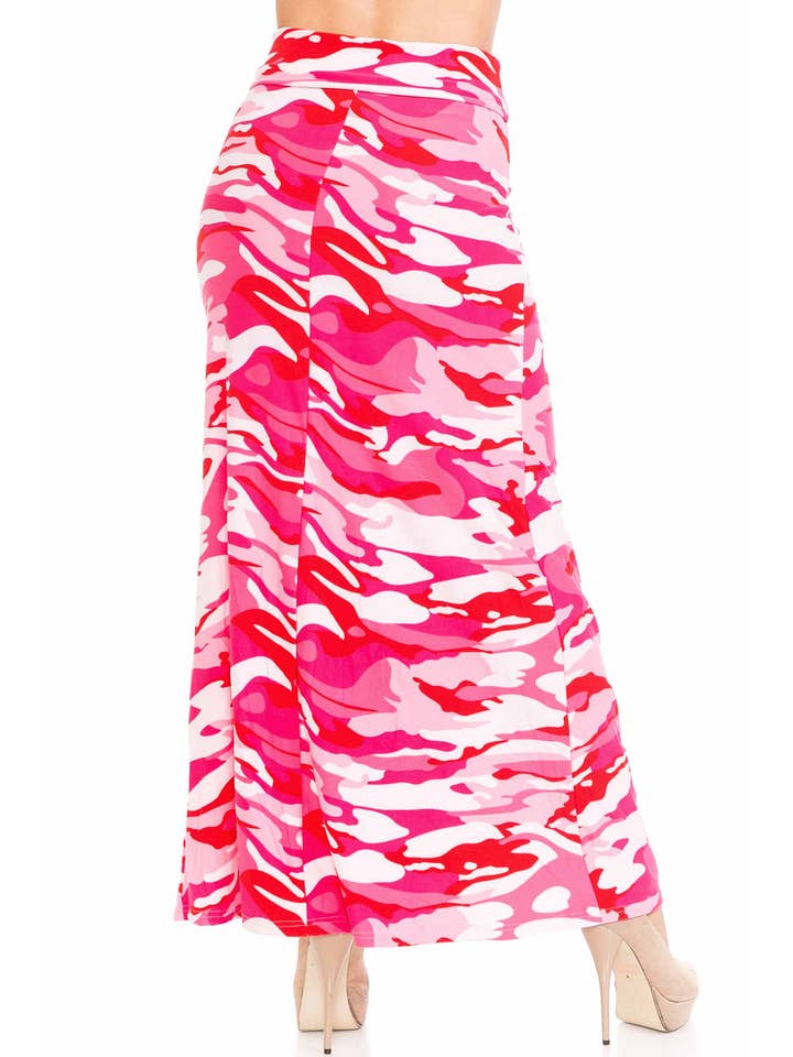 USA Fashion - Venta al por mayor Falda - Mujer - Falda larga de camuflaje suave como la mantequilla, 5 colores5