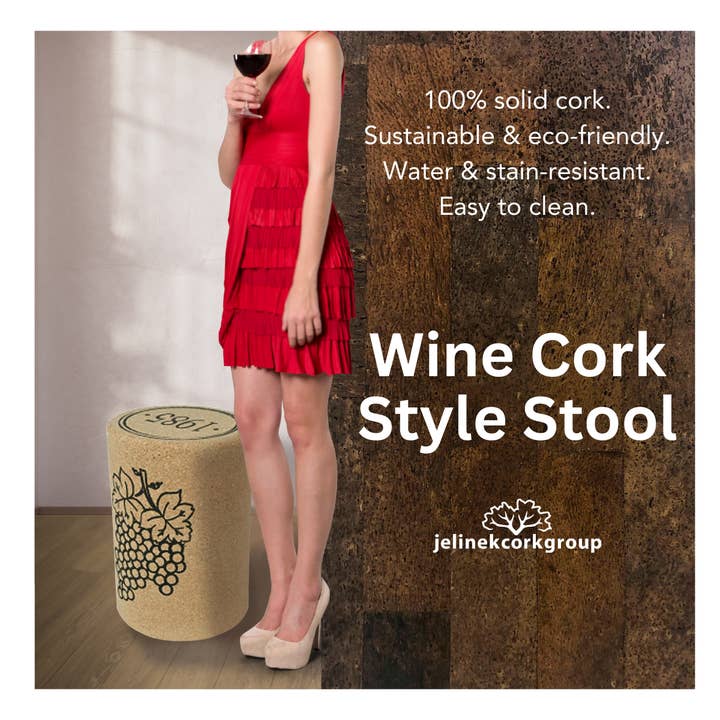 Jelinek Cork Group - Wholesale Stool - Wine Cork Style Stool and Side Table Versatile