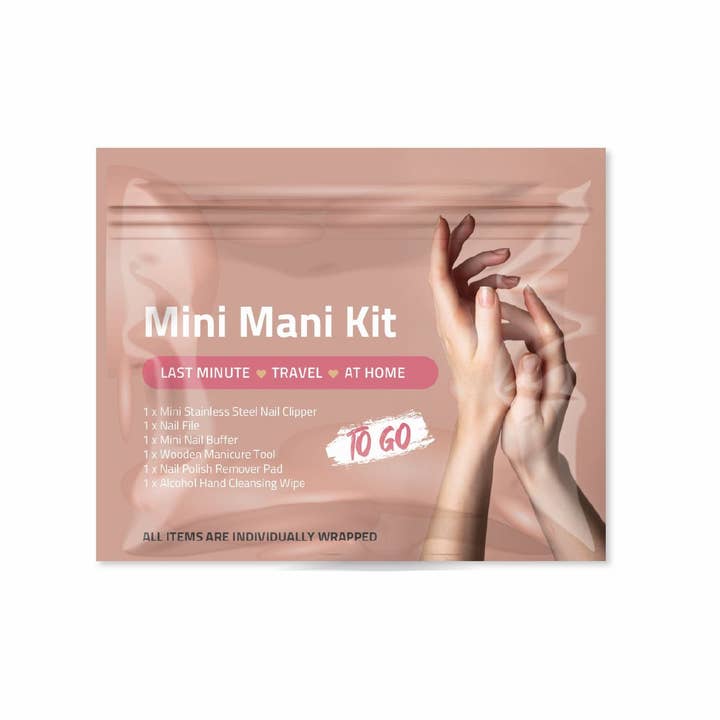 Peach Mini Manicure Kits for wholesale by Kit U Safe