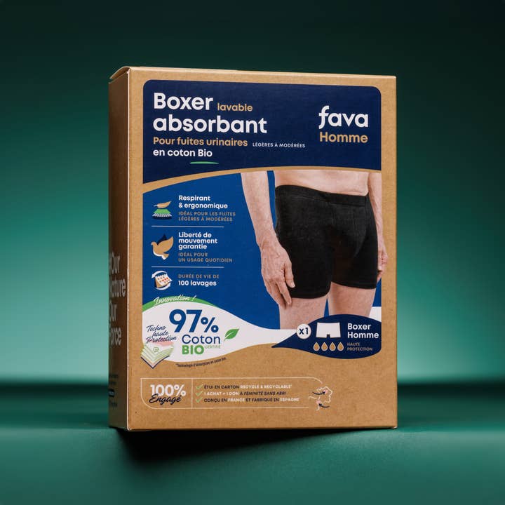 Fava – wholesale Underkläder - Herr – Tvättbara absorberande boxershorts för urinläckage