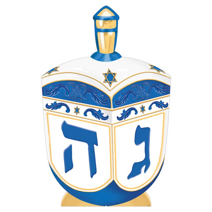 Dreidel Stand-Up, 1 m 3 cm x 66 cm, Kraftigt Karton, for engroshandel hos Beistle