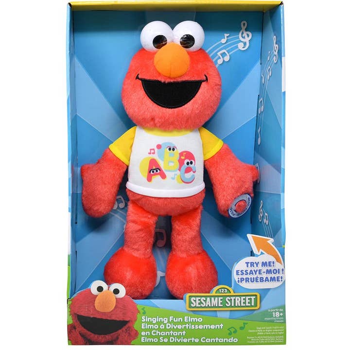 Rua Sésamo Cantar Elmo com som em caixa de plataforma aberta por atacado de Deluxe Import Trading