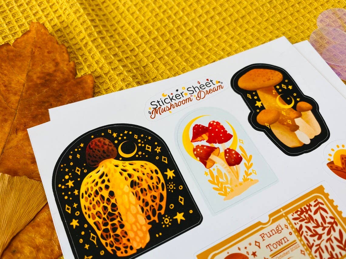 Split Moon Studios - Wholesale Sticker - Mushroom Dream Sticker Sheet Decorative Sticker3