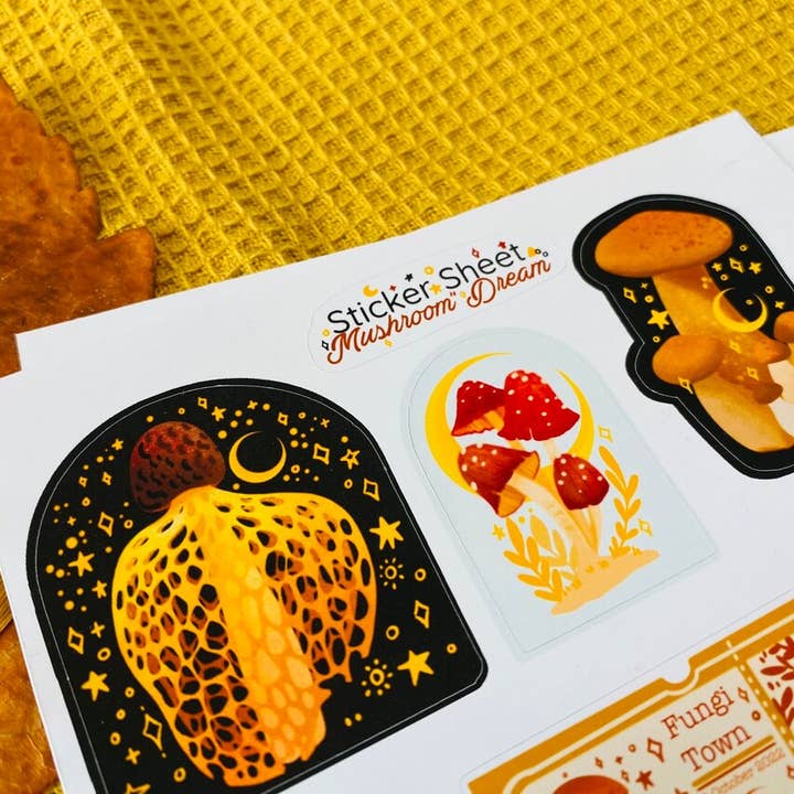 Split Moon Studios - Wholesale Sticker - Mushroom Dream Sticker Sheet Decorative Sticker3