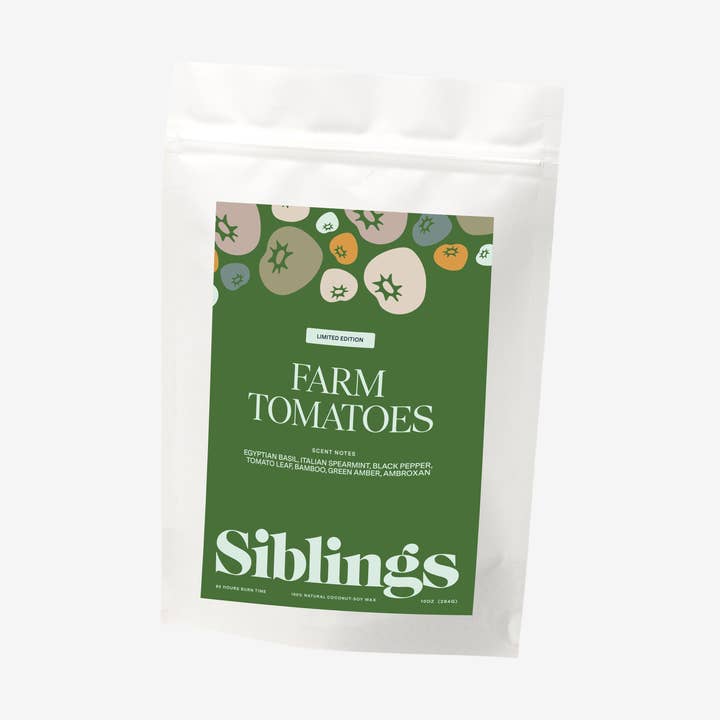 Siblings - Wholesale Jar/Filled Candle - Farm Tomatoes0