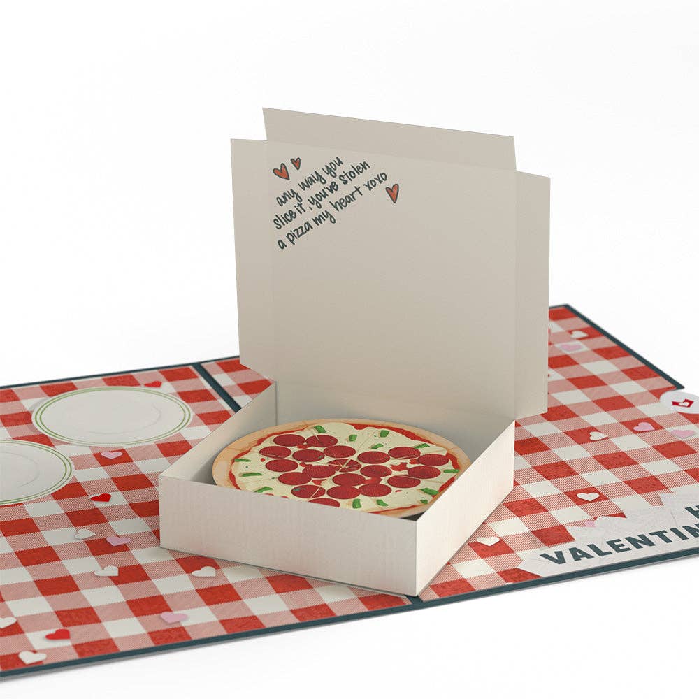 Lovepop Cards - Wholesale Love Card - Pizza Valentine 5''x7'' Card, Pop-Up Cards0