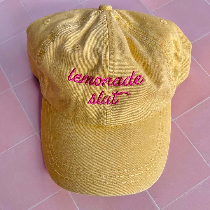 The Silver Spider - Wholesale Baseball Cap - Unisex - Lemonade slut Yellow pink Baseball Cap Unisex Dad Hat
